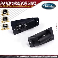 Rear Outside Door Handle For 99-07 Chevy Silverado Gmc Sierra Extended Cabpair