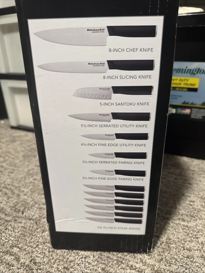 Juego de cuchillos de cocina KitchenAid 14 piezas juego de afilador incorporado con bloque y cuchillo nuevo en caja Foto 4 de 4