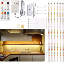 under Cabinet LED Lighting Kit 6 PCS Dimmable LED Strip Lights with Remote