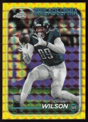 2024 Topps Chrome Gold Geometric Refractor /50 Johnny Wilson #231 Rookie Eagles