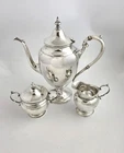 Gorham Puritan Sterling Silver Tea Coffee Set 3pc Pot Sugar Creamer 29.17 troy