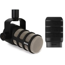 Rode PodMic Cardioid Dynamic Broadcast Microphone with Pop Filter - Black