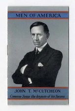 John T McCutcheon MEN OF AMERICA 1929 Small Booklet CARTOONIST War Correspondent