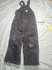 Carhartt Youth Insulated Cover-all Bibs. Double Knee. Size 7. Brown