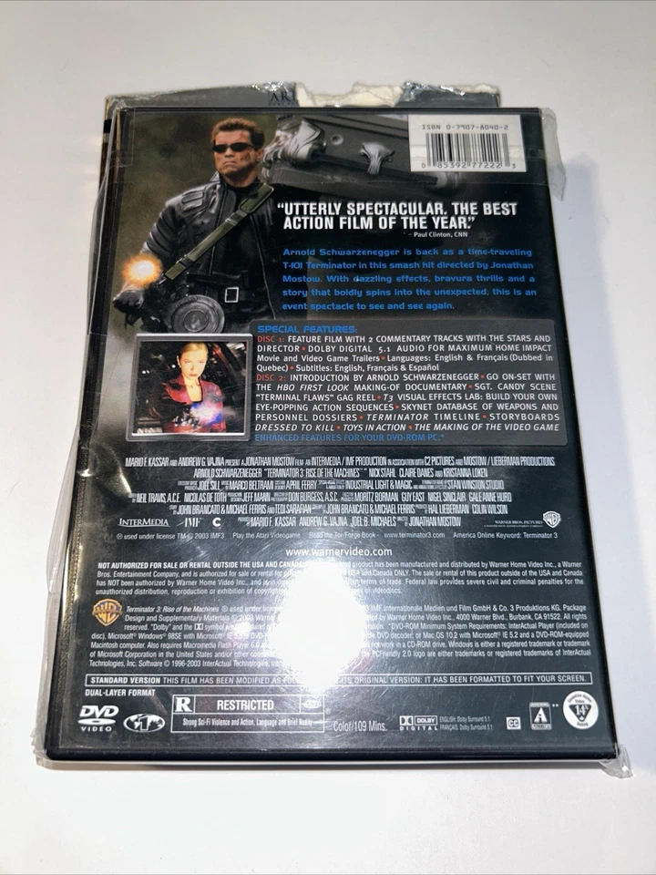 * [DVD] [R] The Terminator, T2 Judgement Day, & T3 Rise Of The Machines Lot/ Set - Image 4 of 4