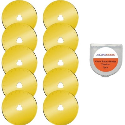 45mm Rotary Cutter Blades 10-Pack Replacement Blades Fits Fiskars, OLFA for Q...
