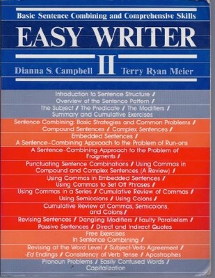 EASY WRITER II: BASIC SENTENCE COMBINING AND COMPREHENSIVE By Dianna S. Campbell