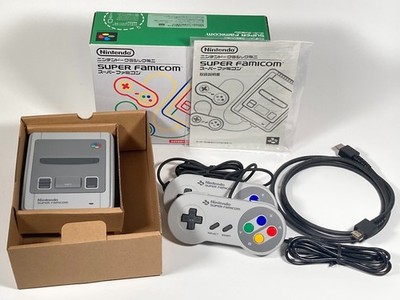 Nintendo Classic Mini Super Famicom Console Boxed Manual 2 Controllers SNES JP