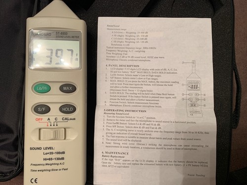 Sound Level Meter Standard ST-8850 TOP - Bild 11 von 12