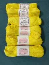 Lot of 6 Vintage Kentucky All Purpose Rayon Yarn 709 Yellow 100 Yards