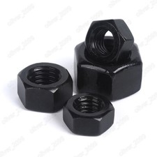 Black 304 Stainless Steel Hexagon Nut Hex Nut M1.6 M2 M3 M4 M5 M6 M8 M10 M12-M20