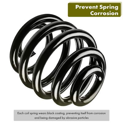 2 Rear Coil Springs For Chevy Malibu, Monte Carlo, El Camino, Chevelle & More (1969-1988) - Pair, Black