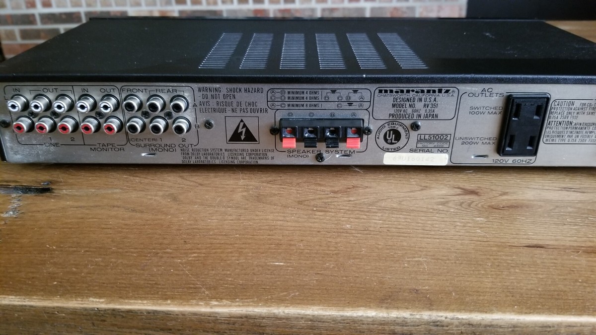 Marantz RV351 Dolby Surround Sound Processor - Working, Good Cond