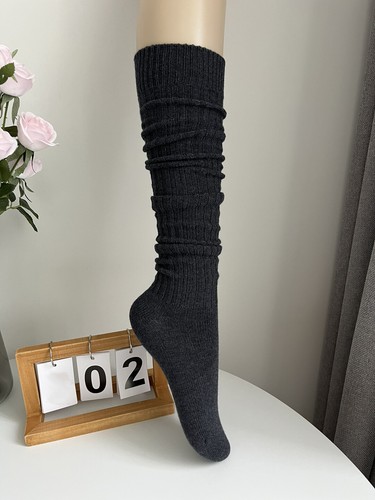 Wool Cashmere Warm Thick Boot Soft Crew Socks Women Knee-High Winter Long Socks - Picture 26 of 28