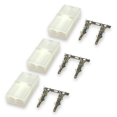   3 Stück Tamiya Stecker Male Kupplung Buchse Lipo Akku 13,5mm RC Crimp Set 10A