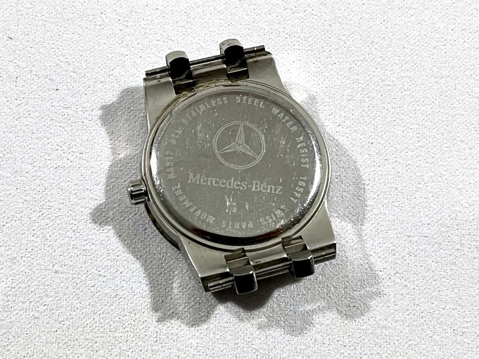 Mercedes 5 ATM relógio de quartzo resistente à água RA517 movimento suíço aço RARO - Imagem 3 de 4