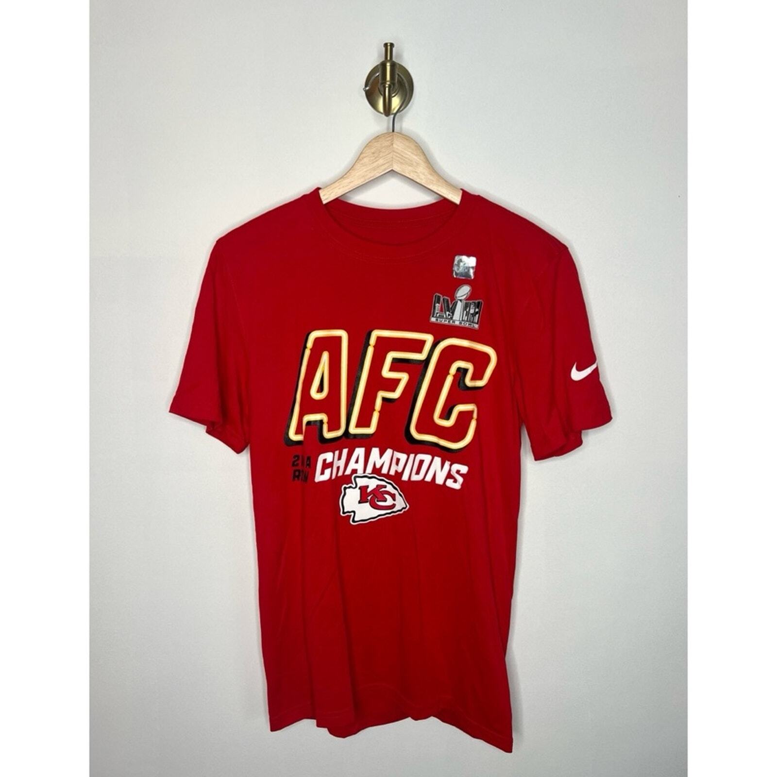 NWOT Nike Kansas City Chiefs AFC Champions Red Graphic Tee Size S