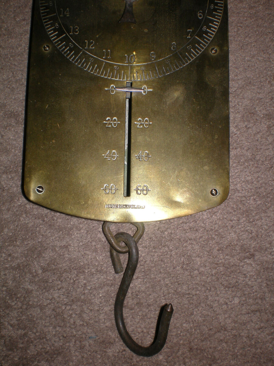 Vintage SALTERS Trade Spring Balance Scale 260T BRASS up to Vintage SALTERS Trade Spring Balance Scale 260T BRASS up to