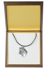 Siberian Husky - Dog Collar IN Geschenkbox, Silver Plated Medallion for Hundef