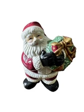 Fitz And Floyd Essentials Santa Claus Stacked Salt And Pepper Shakers