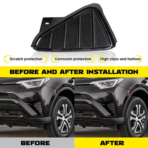 For 2016 2017 2018 Toyota RAV4 Front Bumper Fog Light Cover Bezel TO1039191 - Foto 4 di 15