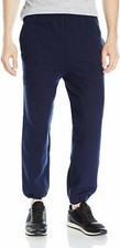 Gildan Men's Fleece Elastic Bottom Pocketed Pant, Navy, 2XL