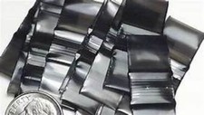1510  Black   2mil   1000 plastic 1.5"x1" mini baggies
