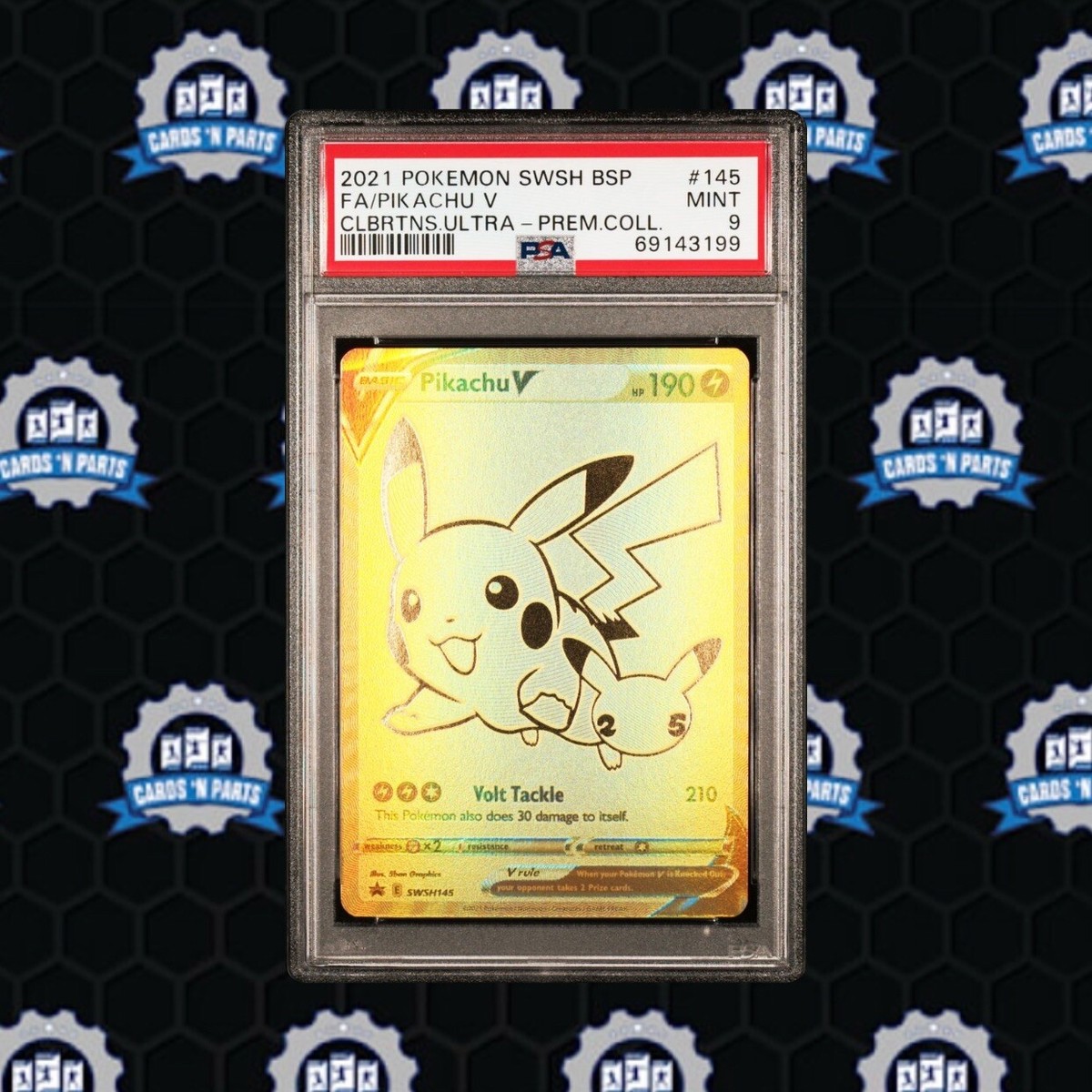 2021 Pokemon SWSH BSP Full Art Pikachu V #145 Celebrations 2021 Pokemon SWSH BSP Full Art Pikachu V #145 Celebrations