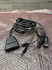 BELKIN 2-Port USB KVM Switch w 8FT Cables PC MAC Linux F1DK102U
