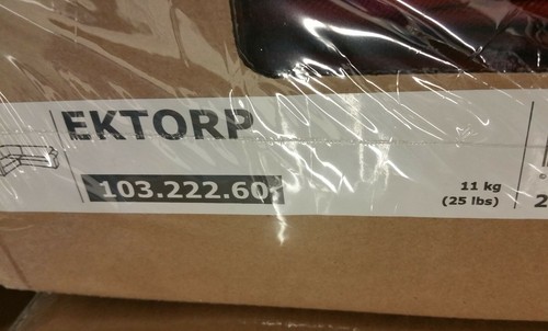 IKEA Ektorp 2+2 Esquinas Sofá y Escalón FUNDAS Cubiertas NORDVALLA ROJO Navidad - Imagen 2 de 7