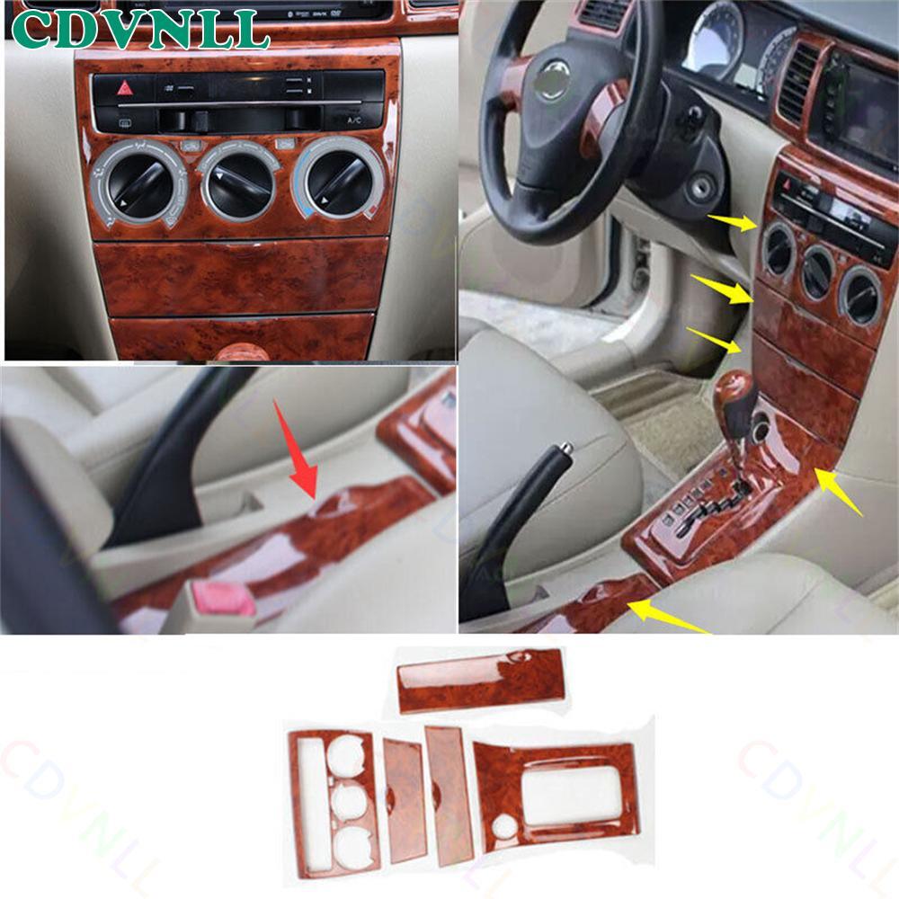 For Toyota Corolla 03-2008 Peach Wood Grain Control Console Panel