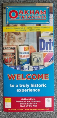 Oakham Treasure (Bristol) Klappkarte/Flyer Farm Museum, vReto