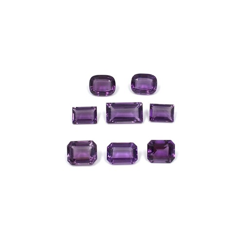 Bundle of 82.95ct 8pcs Purple Amethyst Carat Faceted Stones 16x12 17x12 - Picture 15 of 16