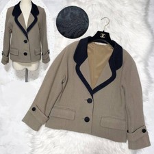 Authentic Balenciaga 2B Walnut Button Jacquard jacket 38 brown black