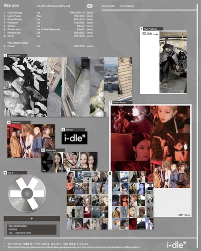 (G)I-DLE WE ARE 8th Mini Album CD+POSTER+Photo Book+7 Lyrics+2 Card+Sticker+GIFT - Picture 8 of 28