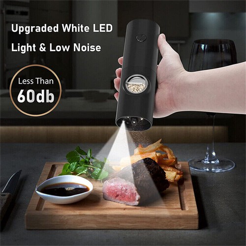 2PCS Electric Salt and Pepper Shaker Mill Grinder Automatic Coarseness with LED - Picture 16 of 19