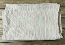 Modern Baby Pink Blue Orange Stripe Baby Blanket 32 X 38
