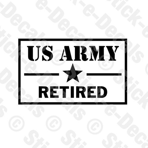 US ARMY RETIRED Decal Vinyl Decal Sticker Patriot Veteran - Picture 9 of 9