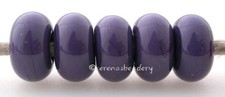 LAPIS  purple blue donut handmade lampwork glass spacer beads TANERES sra