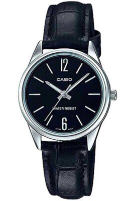 CASIO Collection LTP-V005L-1B Damenuhr im Vintage-Stil mit Lederarmband