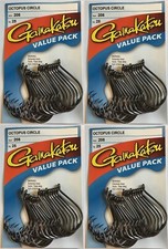 4 25-PACK GAMAKATSU 208 OCTOPUS CIRCLE HOOKS- 100 Total Hooks Pick your size