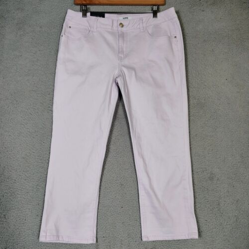 Kensie Jeans Women's 10/30 Lilac Denim Light Wash Stretch Straight Leg Crop NWT