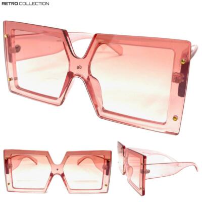 Elegant Gradient Square Sunglasses - Pink Sandra Square Sunglasses | Light Pink Crystal & Dusk  main image 2