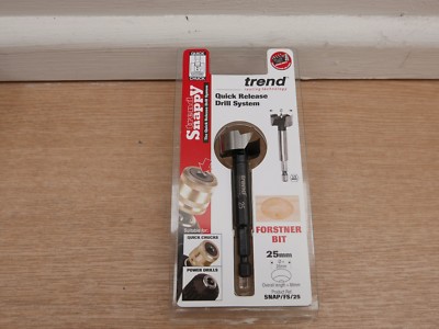 TREND 25 MM X 80 MM FORSTNER HOLZBOHRER 1/4 ZOLL SECHSKANTSCHAFT SNAP/FS/25