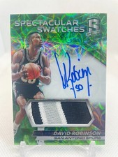 David Robinson 2016-17 Spectra Green Spectacular Swatches Auto Patch #24/25🔥