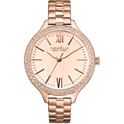 NIB Ladies Watch - Caravelle by Bulova Caravelle Sport Two Tone Crystal Bezel Silver Dial Ladies  main image 4
