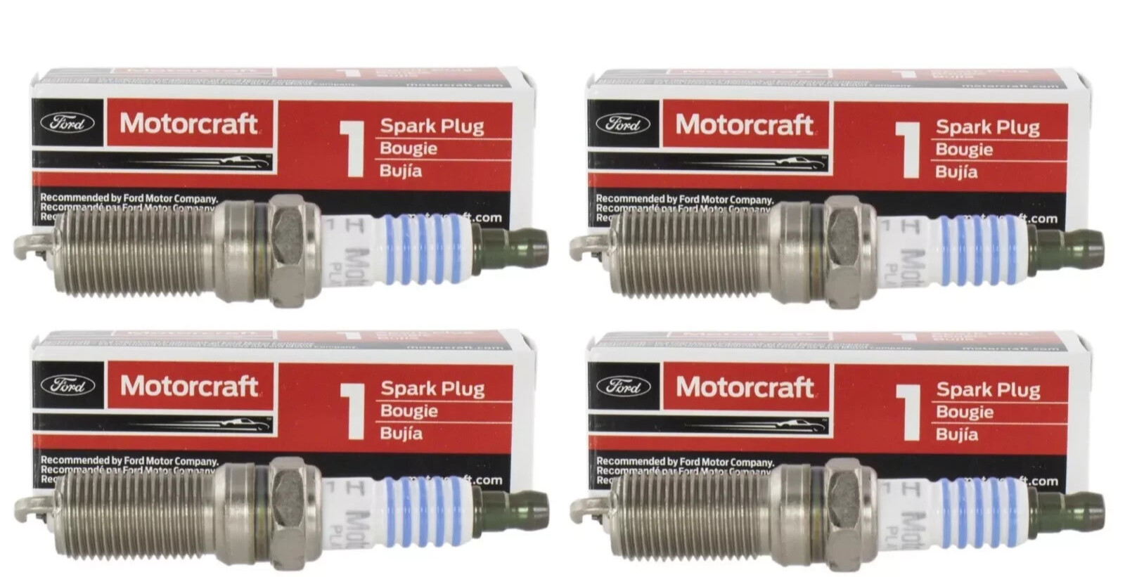 NEW OEM X4 Motorcraft SP-411 Spark Plug For Mazda MX-5 Miata, CX-7, Lincoln MKT