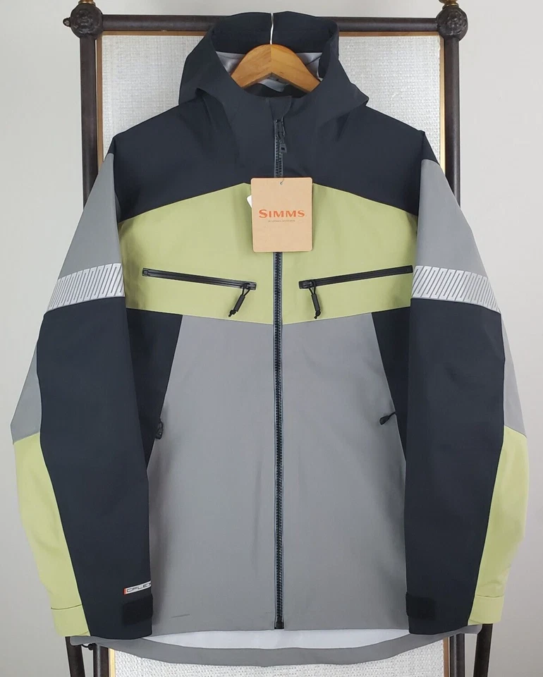 SIMMS NEW $449 Mens Size Large 30k Waterproof CX Hooded Jacket Coat Shell Gray - Image 3 of 4