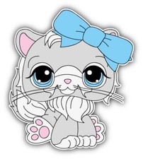 Cat Cute Funny Cartoon Car Bumper Sticker Decal