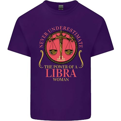 T-shirt top da uomo in cotone da donna The Power of a Libra - Foto 9 di 26